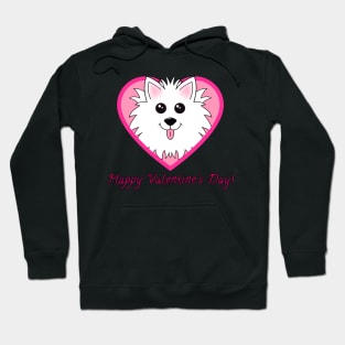 Happy Valentines Day with Dog in Heart Hoodie